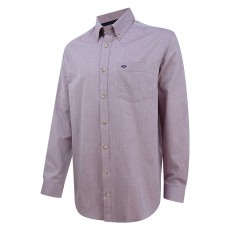 Hoggs of Fife Men's Dunedin Oxford Shirt (Wine)