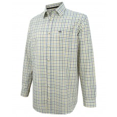 Hoggs of Fife Men's Falkland Herringbone Twill Shirt (Blue/Brown)