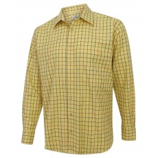 Hoggs of Fife Men's Governor Premier Tattersall Shirt (Gold Check)