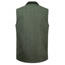 Hoggs of Fife Men's Helmsdale  Tweed Waistcoat (Green)