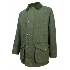 Hoggs of Fife Men's Helmsdale Waterproof  Tweed Shooting Jacket (Green)
