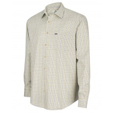 Hoggs of Fife Men's Inverness Cotton Tattersall Shirt (Navy/Olive)