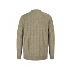 Hoggs of Fife Men's Jedburgh Crew Neck Cable Pullover (Oatmeal)