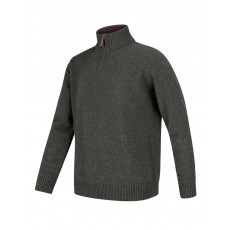 Hoggs of Fife Men's Lothian 1/4 Zip Neck Pullover (Grey)