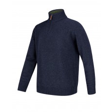 Hoggs of Fife Men's Lothian 1/4 Zip Neck Pullover (Indigo)