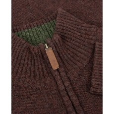 Hoggs of Fife Men's Lothian 1/4 Zip Neck Pullover (Redwood)