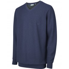 Hoggs of Fife Men's Luffness V-Neck Pullover (Indigo)