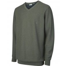 Hoggs of Fife Men's Luffness V-Neck Pullover (Olive)