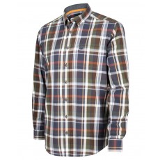 Hoggs of Fife Men's Luthrie Long Sleeve Plaid Shirt (Navy Check)