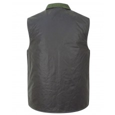 Hoggs of Fife Men's Padded Waxed Waistcoat (Olive)