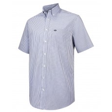 Hoggs of Fife Men's Perth Short Sleeve Checked Shirt (Light Blue Check)