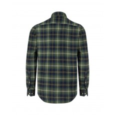 Hoggs of Fife Men's Pitmedden Long Sleeve Flannel Check Shirt (Green Check)