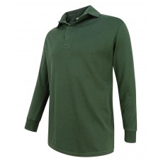 Hoggs of Fife Men's Premium Long Sleeve Rugby Shirt (Green)
