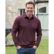 Hoggs of Fife Men's Premium Long Sleeve Rugby Shirt (Green)