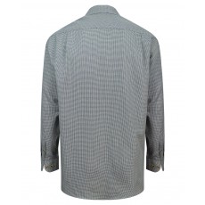 Hoggs of Fife Men's Pure Cotton Pin Check Shirt (Blue/Grey Pin Check)