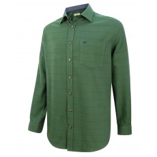 Hoggs of Fife Men's Shetland Check Shirt (Olive/Navy)