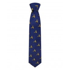 Hoggs of Fife Men's Silk Country Tie (Navy - Flying Pheasant)
