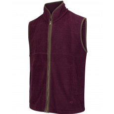 Hoggs of Fife Men's Stenton Technical Fleece Gilet (Merlot)