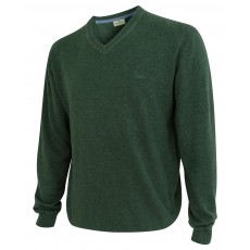 Hoggs of Fife Men's Stirling Cotton Pullover (Olive)