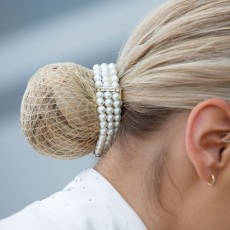 Equetech Triple Pearl Bun Ring Scrunchie