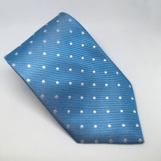 Equetech Polka Dot Show Tie (Light Blue/White)