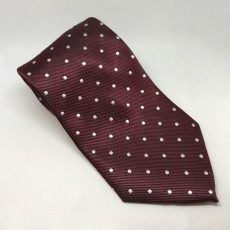Equetech Polka Dot Show Tie (Maroon/White)