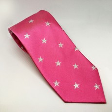 Equetech Stars Show Tie (Fuchsia/Silver)