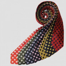 Equetech Uber Spot Show Tie (Red/White)