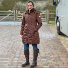 Mark Todd Women's Long Waterproof Performance Coat (Autumn Brown)