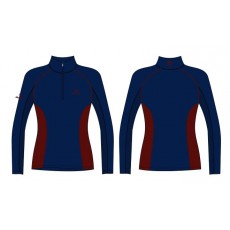 Mark Todd Summer Vented Base Layer (Navy/Burgundy)