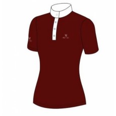 Mark Todd Ladies Short Sleeved Competition Shirt (Burgundy)