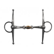 JHLPS Full Cheek Snaffle With Brass Lozenge