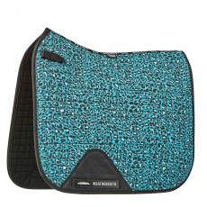 Weatherbeeta Prime Leopard Dressage Saddle Pad (Turquoise Leopard Print)