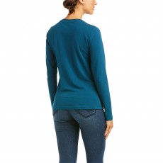 Ariat Women's Flora Fauna Logo T-Shirt (Eurasian Teal)