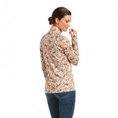 Ariat Women's Lowell 2.0 1/4 Zip Long Sleeve Baselayer (Sea Salt Floral)