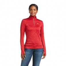 Ariat Women's Prophecy 1/4 Zip Long Sleeve Baselayer (Rhubarb)