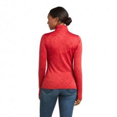 Ariat Women's Prophecy 1/4 Zip Long Sleeve Baselayer (Rhubarb)