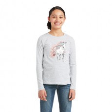 Ariat Youth My Unicorn Long Sleeve T-Shirt (Heather Grey)