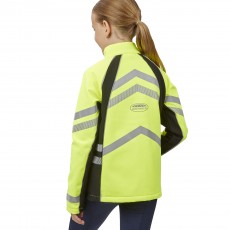 Weatherbeeta Childs Reflective Softshell Fleece Lined Jacket (Yellow)