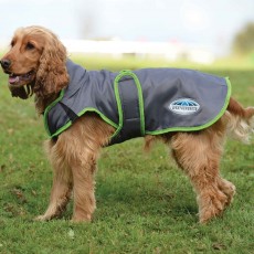 Weatherbeeta Comfitec Windbreaker Free Deluxe Dog Coat (Grey/Lime)