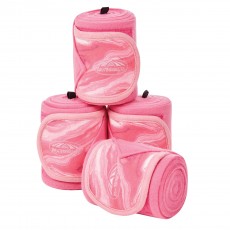 Weatherbeeta Marble Fleece Bandage 4 Pack (Pink Swirl Marble Print)