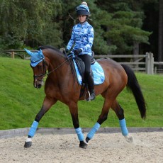 Weatherbeeta Prime Marble Dressage Saddle Pad (Blue Swirl Marble Print)