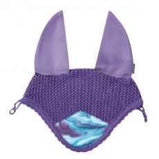 Weatherbeeta Prime Marble Ear Bonnet (Purple Swirl Marble Print)