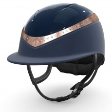 Charles Owen Halo CX Riding Hat (Midnight Gloss/Rose Gold Constelation Ring/Midnight Matt)