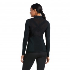 Ariat Women's Ascent 1/4 Zip Long Sleeve Baselayer (Black)