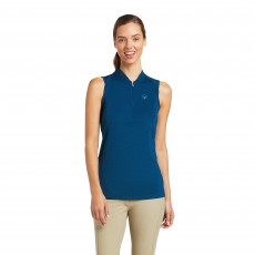 Ariat Women's Hailey 1/4 Zip Sleeveless (Blue Opal)