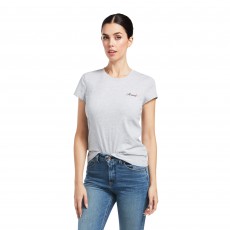 Ariat Women's Logo Script Short Sleeve T-Shirt (Heather Grey)