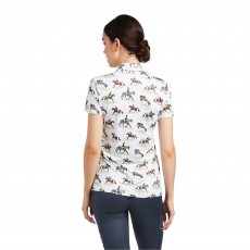 Ariat Women's Motif Short Sleeve Polo (Good Show Print)