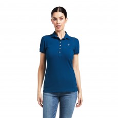 Ariat Women's Prix 2.0 Short Sleeve Polo (Blue Opal)