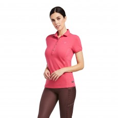 Ariat Women's Prix 2.0 Short Sleeve Polo (Party Punch)